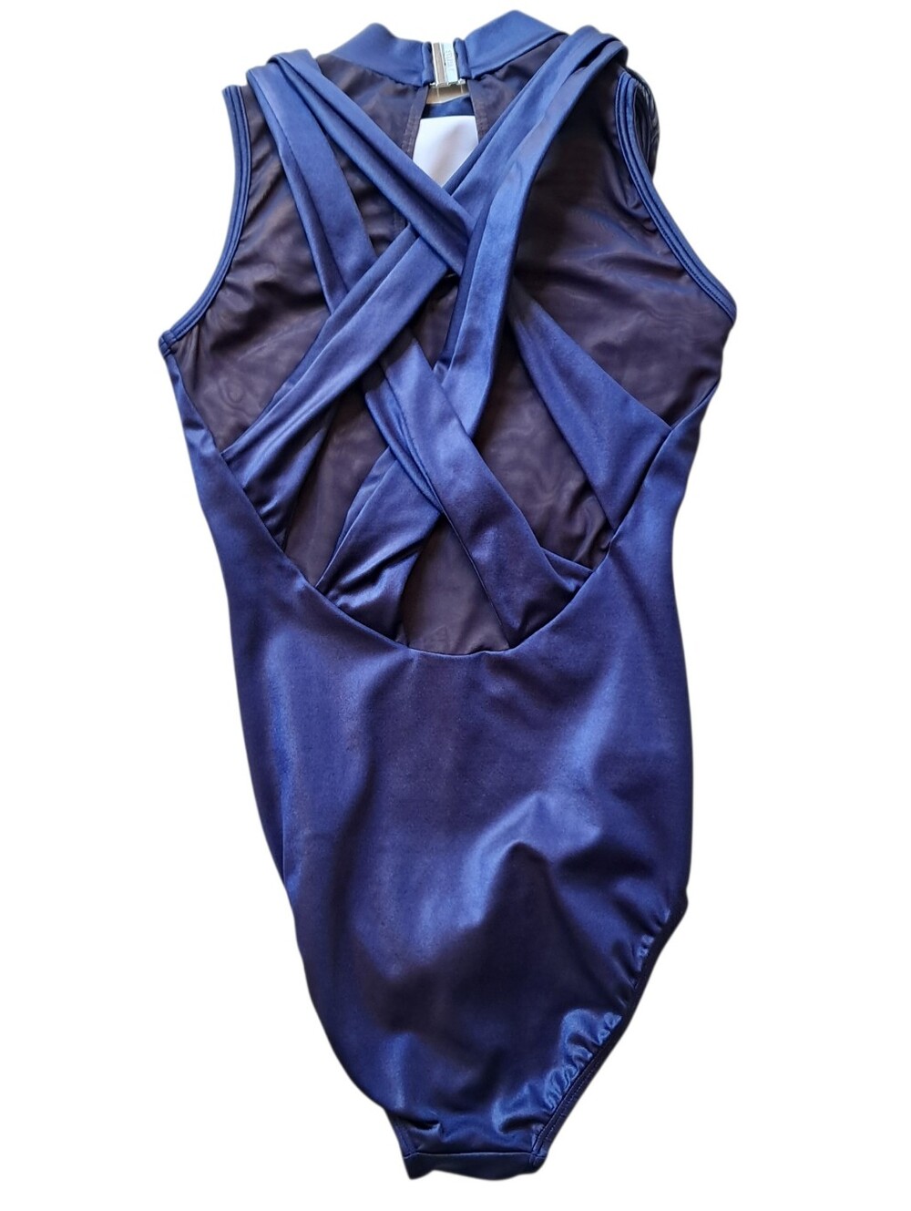 Sylvia P Teamwear Navy Blue Sleeveless Gymnastics Leotard Adult Size XS - Picture 3 of 6